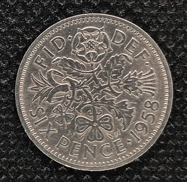 Additional view 2 of Great Britain 6 Pence 1958 coin