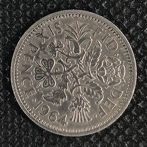Additional view 2 of Great Britain 6 Pence 1964 coin