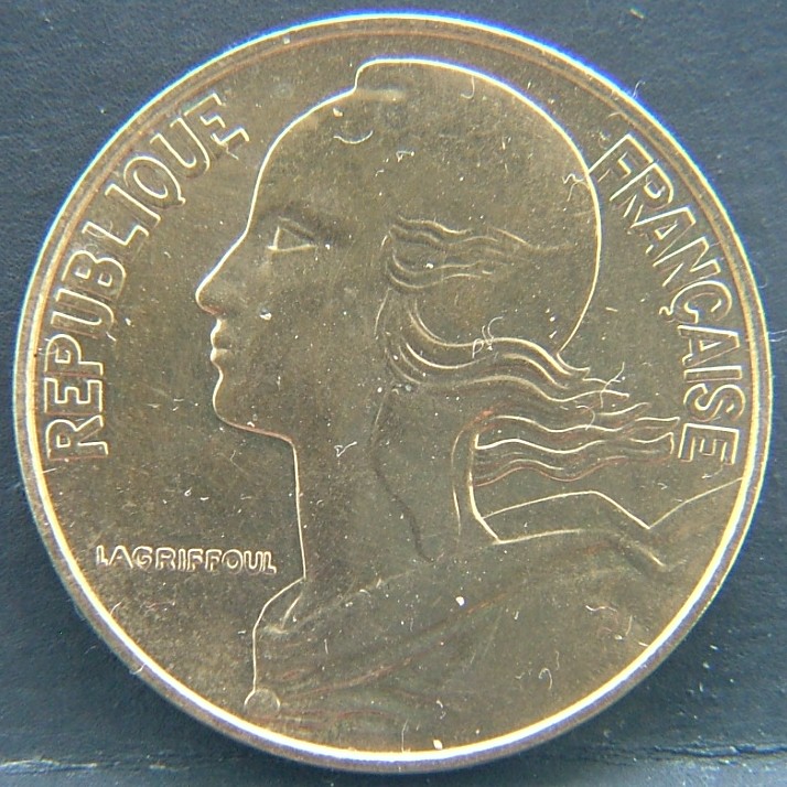 Front side of France 20 Centimes 2000 coin