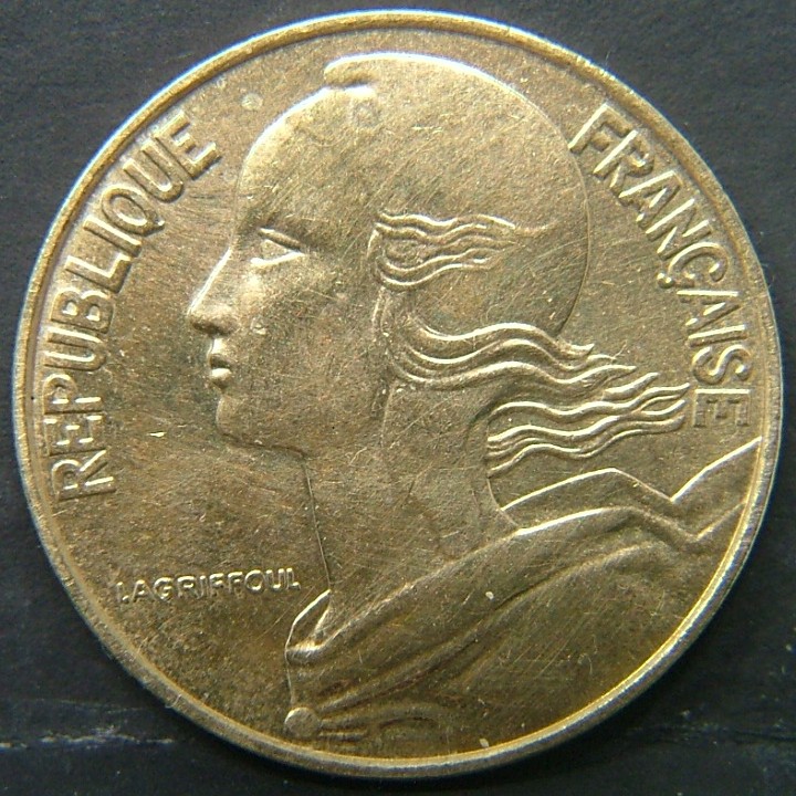 Back side of France 20 Centimes 2000 coin