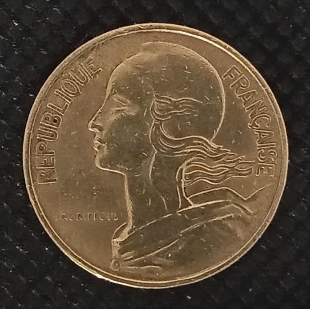 Front side of France 10 Centimes 1962 coin