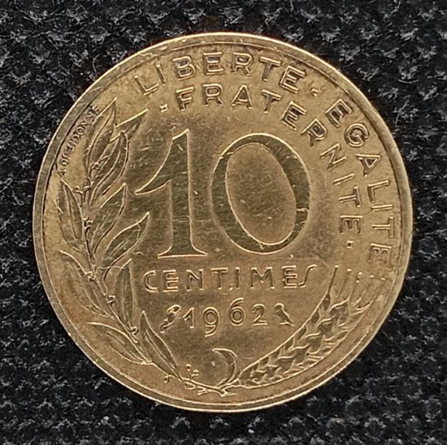 Additional view 2 of France 10 Centimes 1962 coin