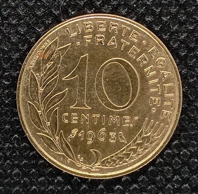 Additional view 2 of France 10 Centimes 1963 coin