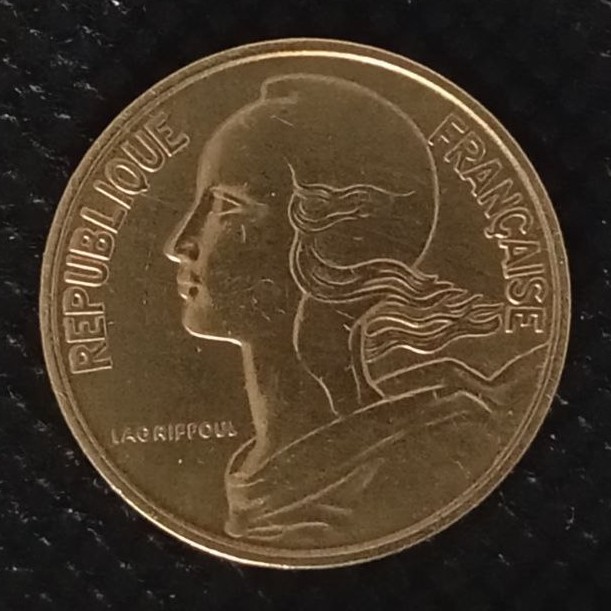 Front side of France 10 Centimes 1964 coin