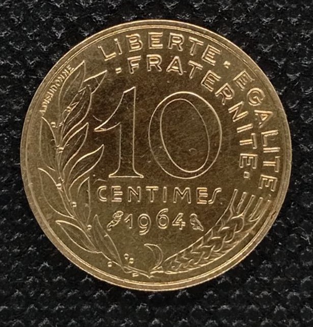 Additional view 2 of France 10 Centimes 1964 coin