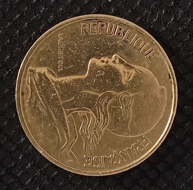 Front side of France 10 Centimes 1967 coin