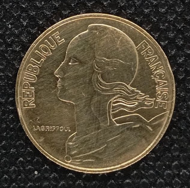 Back side of France 10 Centimes 1979 coin