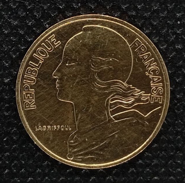 Back side of France 10 Centimes 1998 coin