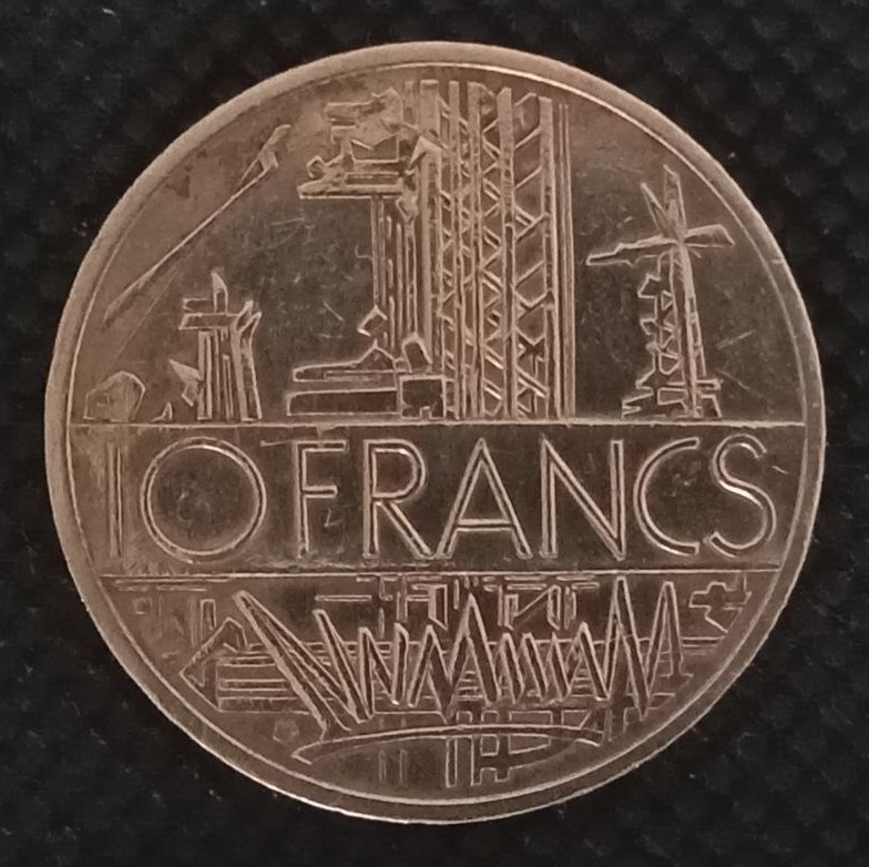 Additional view 1 of France 10 Franks 1980 coin