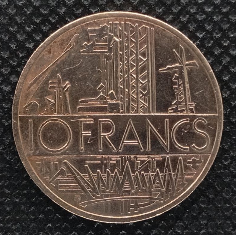Additional view 2 of France 10 Franks 1980 coin