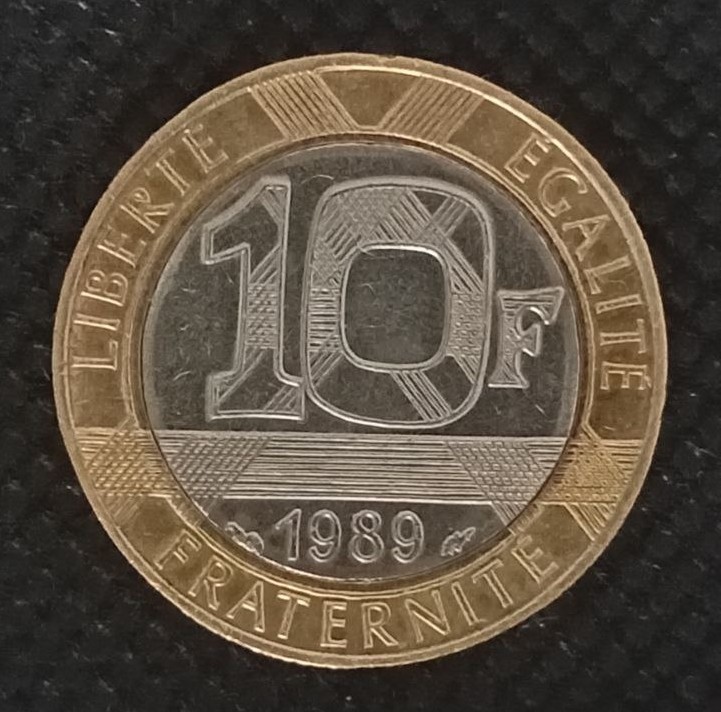 Additional view 1 of France 10 Franks 1989 coin