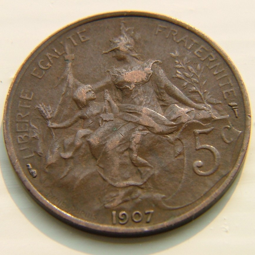 Additional view 1 of France 5 Centimes 1907 coin
