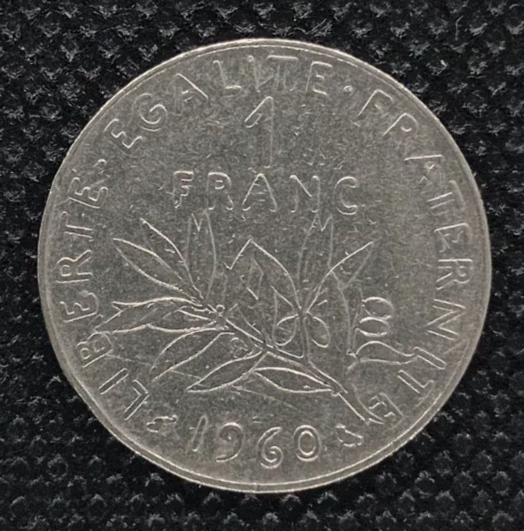 Additional view 2 of France 1 Frank 1960 coin
