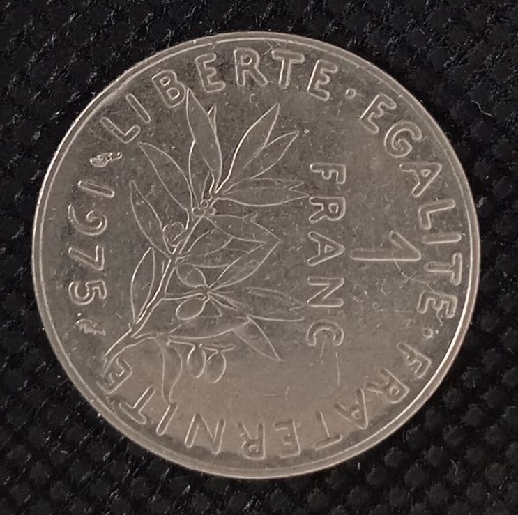 Additional view 1 of France 1 Frank 1975 coin