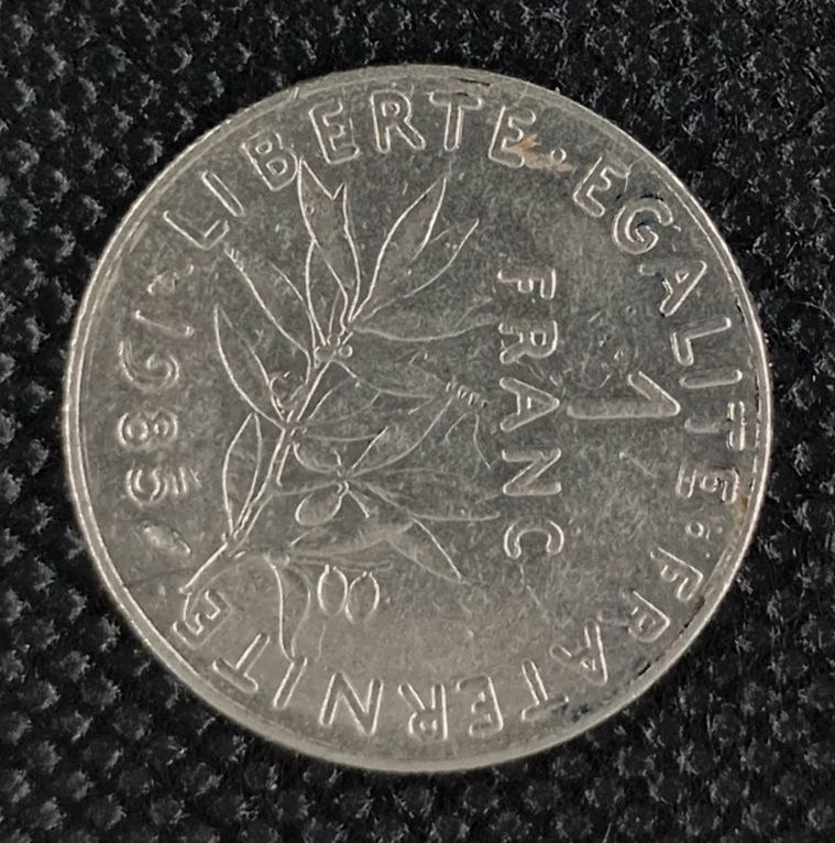 Additional view 2 of France 1 Frank 1985 coin
