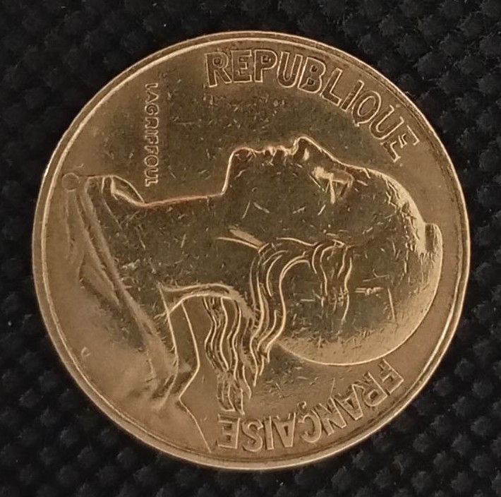 Front side of France 20 Centimes 1963 coin