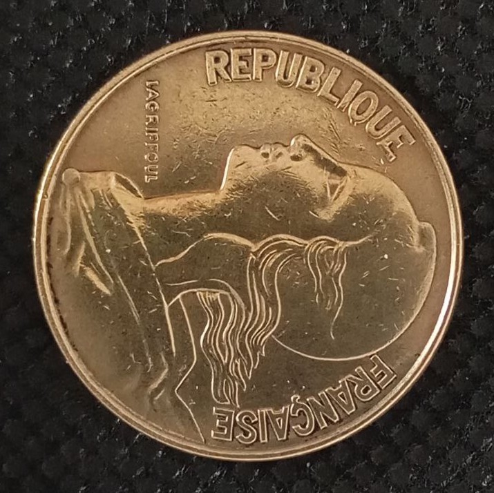 Front side of France 20 Centimes 1968 coin