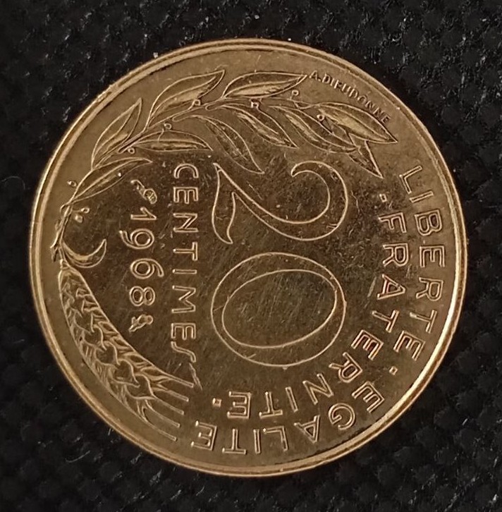 Additional view 1 of France 20 Centimes 1968 coin