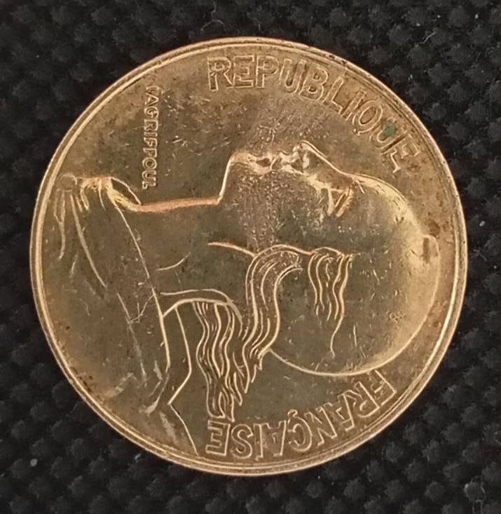 Front side of France 20 Centimes 1989 coin