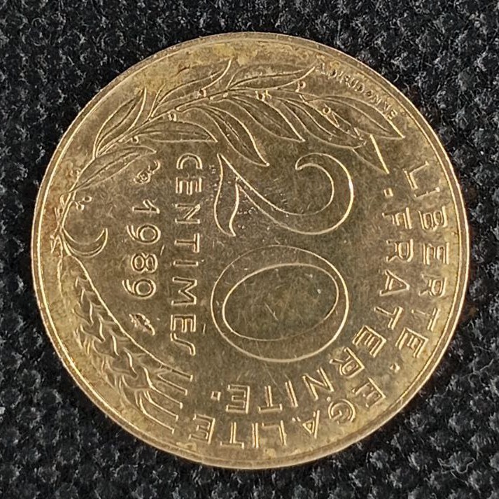 Additional view 2 of France 20 Centimes 1989 coin