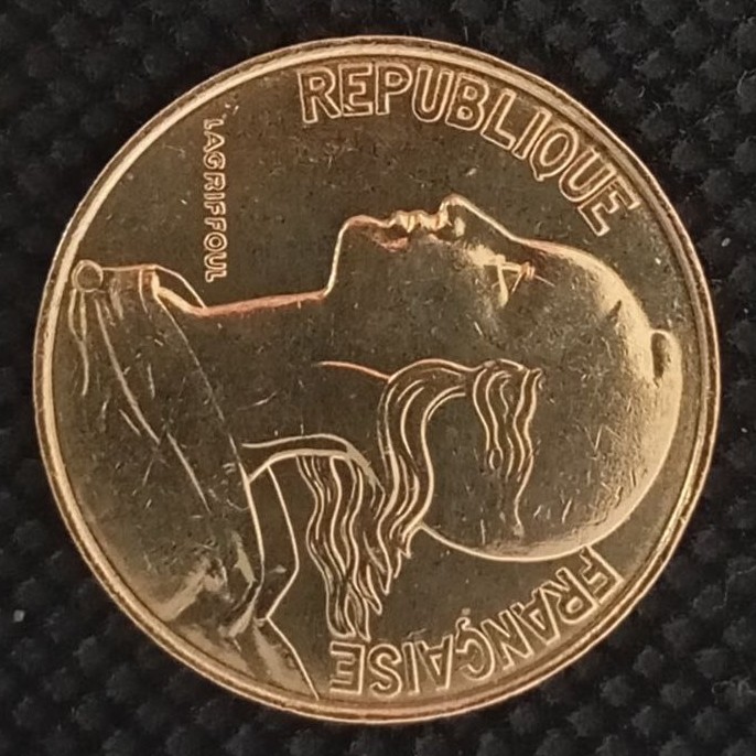 Front side of France 20 Centimes 1996 coin