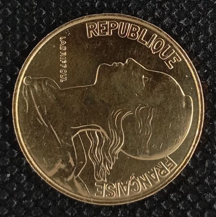 Back side of France 20 Centimes 1996 coin