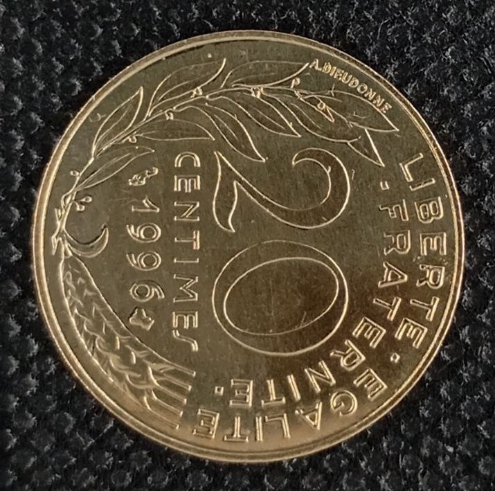 Additional view 2 of France 20 Centimes 1996 coin