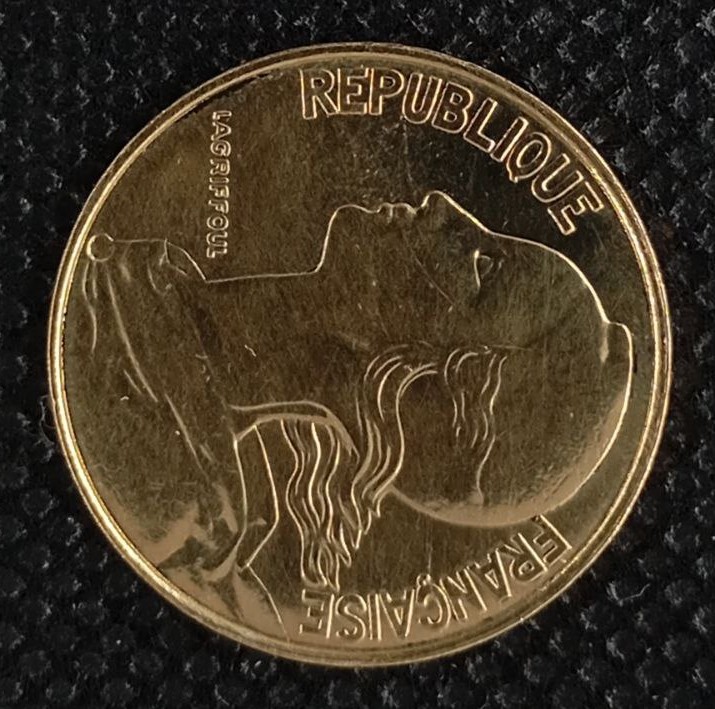Back side of France 20 Centimes 1997 coin