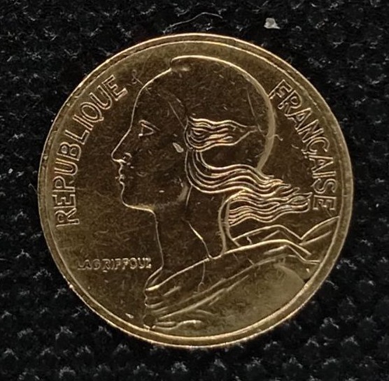 Back side of France 5 Centimes 1978 coin