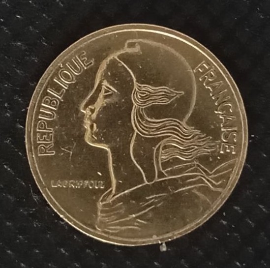 Front side of France 5 Centimes 1988 coin