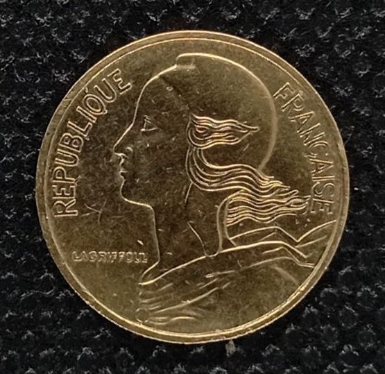 Back side of France 5 Centimes 1988 coin