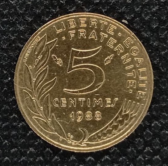 Additional view 2 of France 5 Centimes 1988 coin