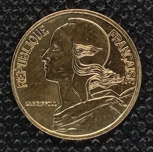 Back side of France 5 Centimes 1998 coin