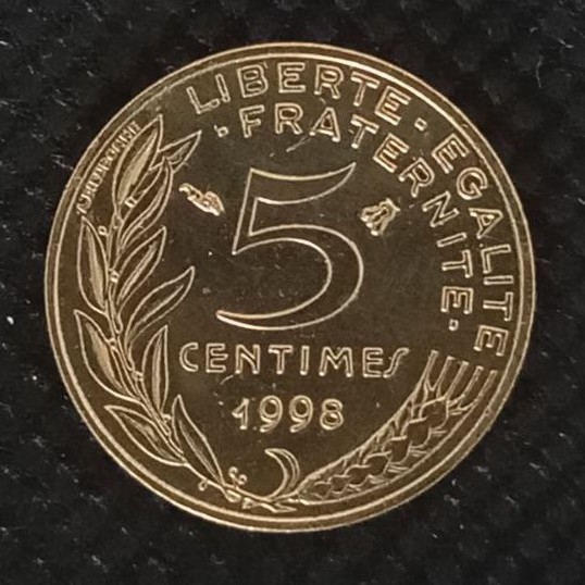 Additional view 1 of France 5 Centimes 1998 coin