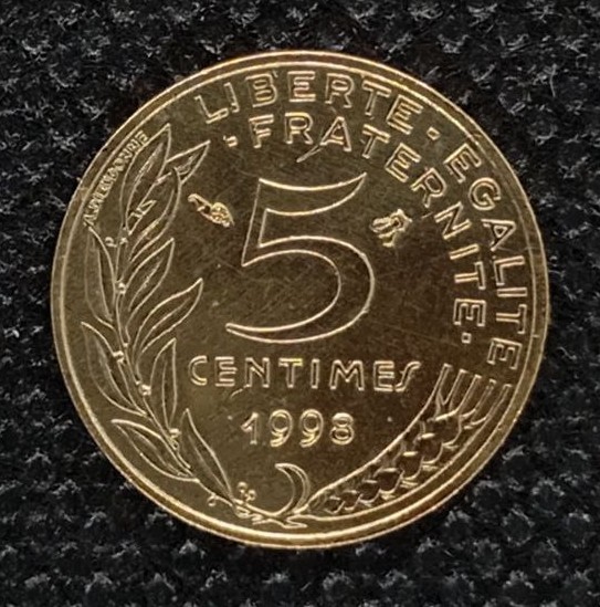 Additional view 2 of France 5 Centimes 1998 coin