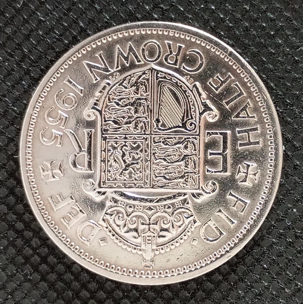 Additional view 1 of Great Britain 1/2 Crown 1955 coin