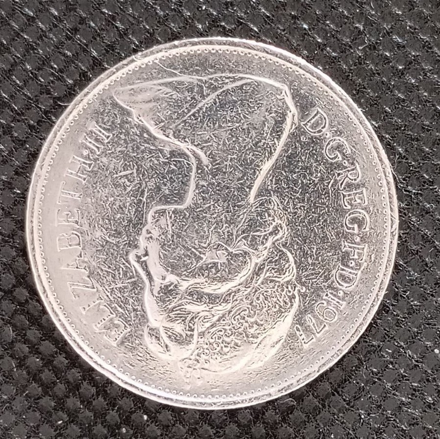 Front side of Great Britain 10 Pence 1977 coin