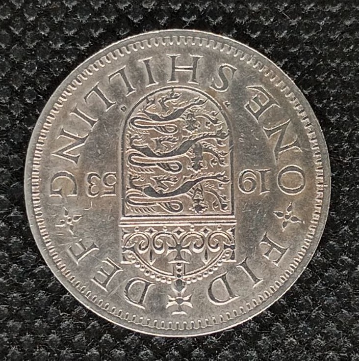 Additional view 2 of Great Britain 1 Shilling 1953 coin