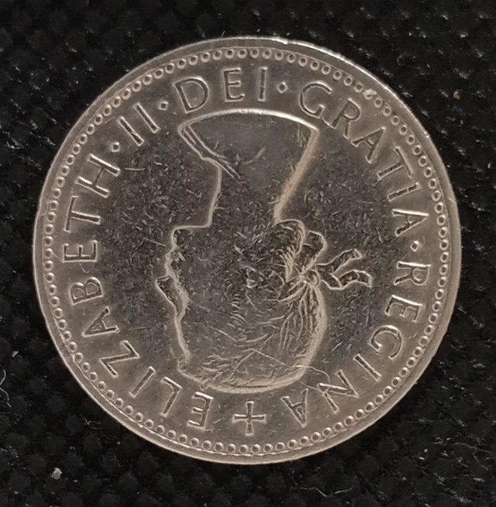 Front side of Great Britain 1 Shilling 1954 coin