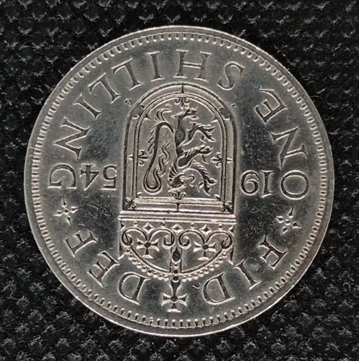 Additional view 2 of Great Britain 1 Shilling 1954 coin