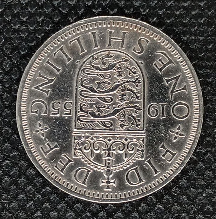 Additional view 2 of Great Britain 1 Shilling 1955 coin