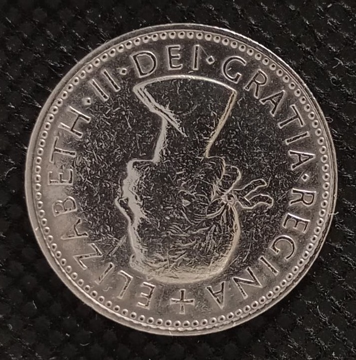 Front side of Great Britain 1 Shilling 1962 coin