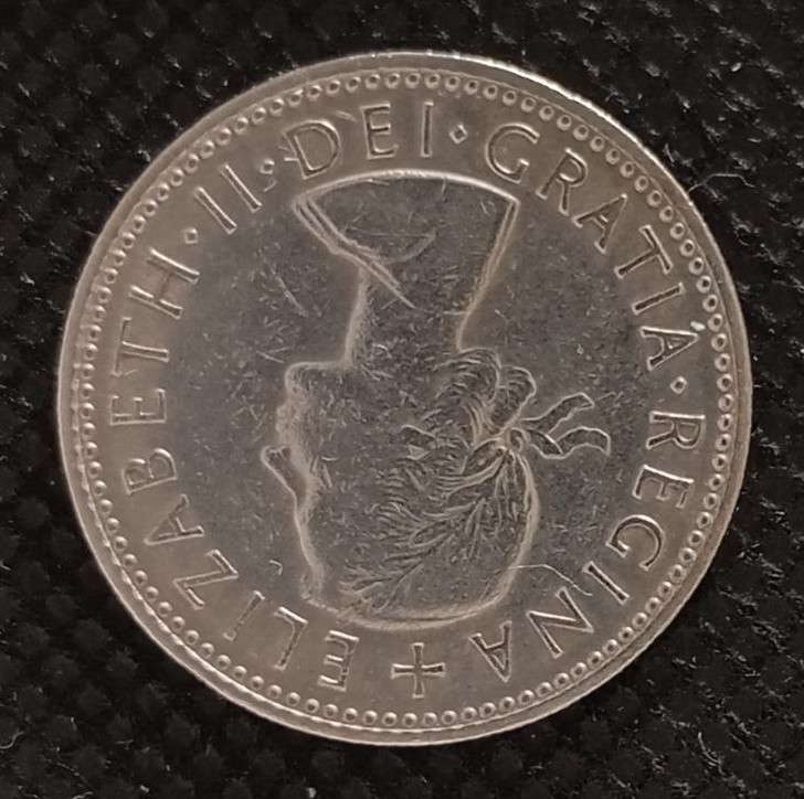 Front side of Great Britain 1 Shilling 1963 coin