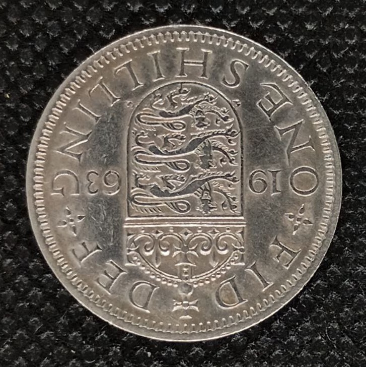 Additional view 2 of Great Britain 1 Shilling 1963 coin
