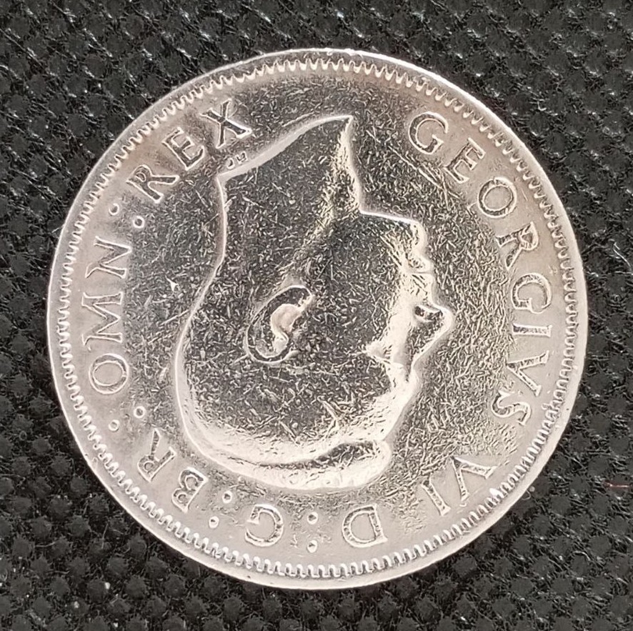 Front side of Great Britain 2 Shillings 1948 coin