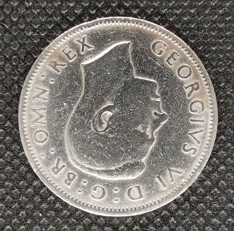 Back side of Great Britain 2 Shillings 1948 coin