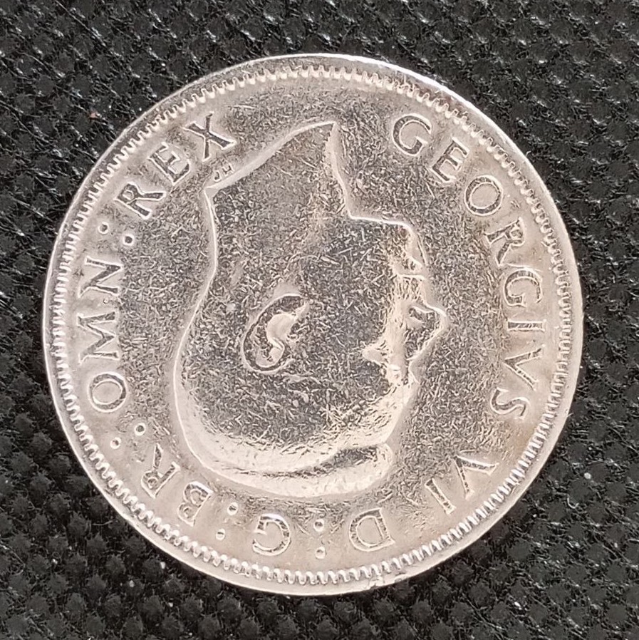 Front side of Great Britain 2 Shillings 1950 coin