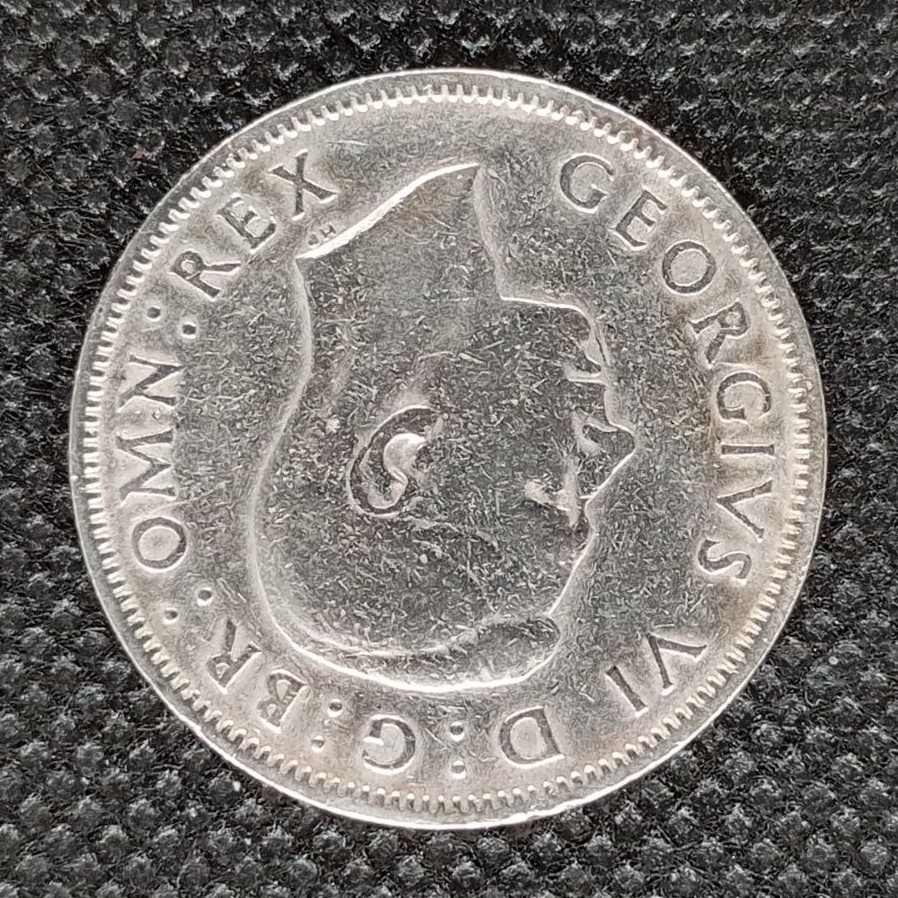 Back side of Great Britain 2 Shillings 1950 coin