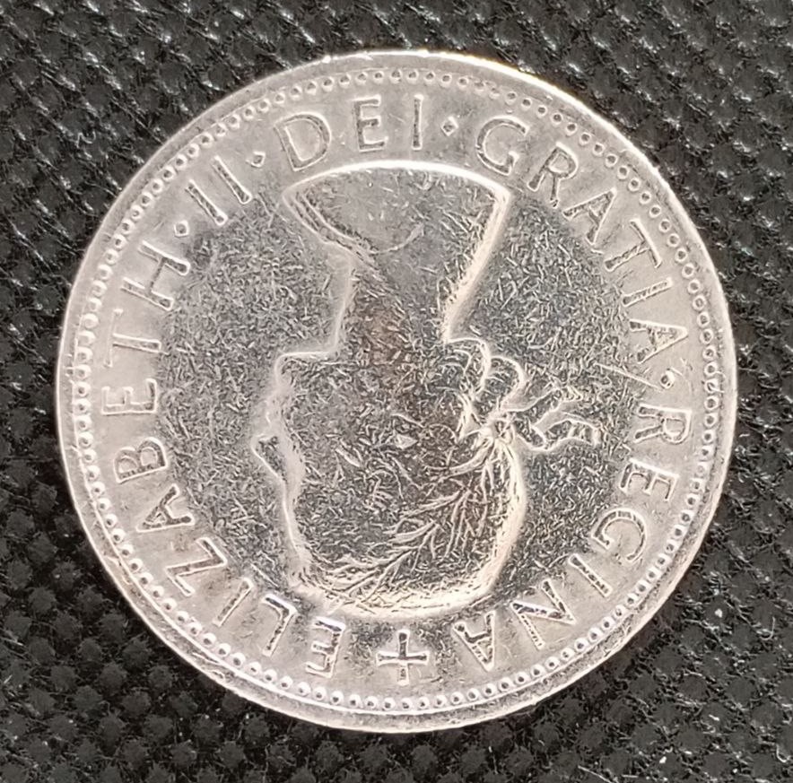 Front side of Great Britain 2 Shillings 1966 coin