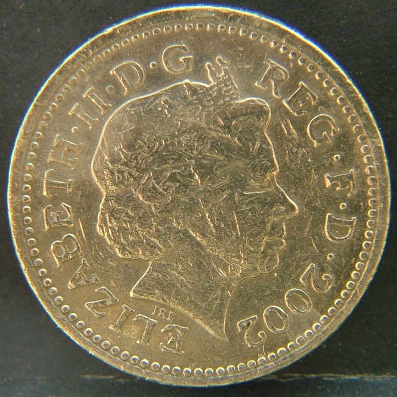 Front side of 🇬🇧 United Kingdom – Monarchs and Milestones 1 Pound 2002 coin